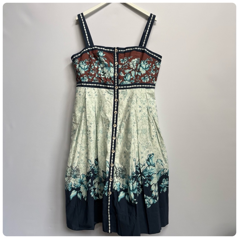 NWT Anthropologie Maeve Sleeveless Square-Neck Button-Front Midi Dress, L - Picture 9 of 14